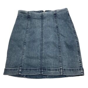 FREE PEOPLE Denim Mini Skirt -‎ Size 2